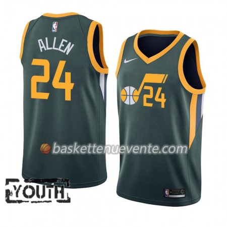 Maillot Basket Utah Jazz Grayson Allen 24 2018-19 Nike Vert Swingman - Enfant